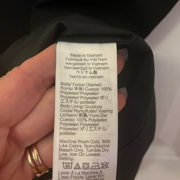 J Crew size 0 black polyester cami fully lined . NWOT - Picture 4 of 6